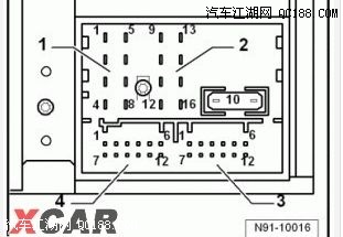 对比rcd510和rns510的电话针脚定义是完全一样的.