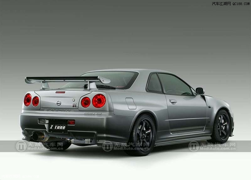 nismo r34上的19寸rays lm gt4轮圈.