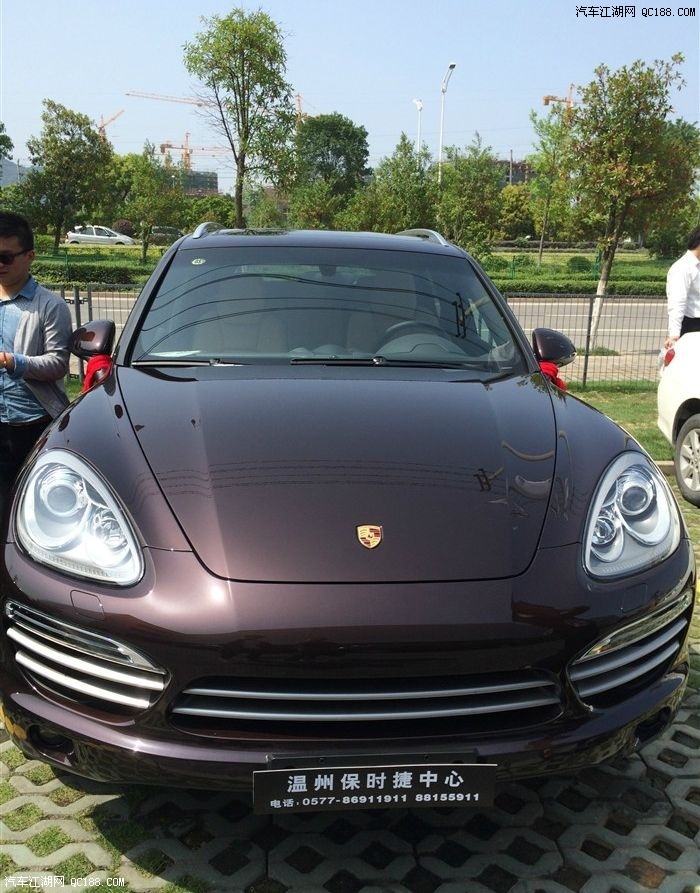 卡宴桃木红加黑米铂金版提车,各种兴奋,各种鸡冻