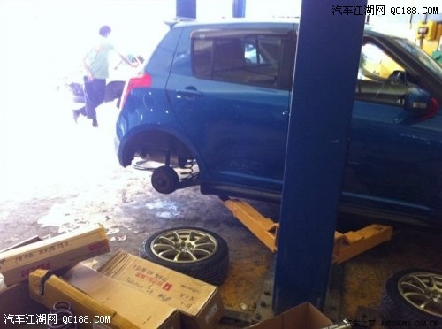 提升动力、稳固性 雨燕改装刹车轮毂避震及底盘拉杆(7)