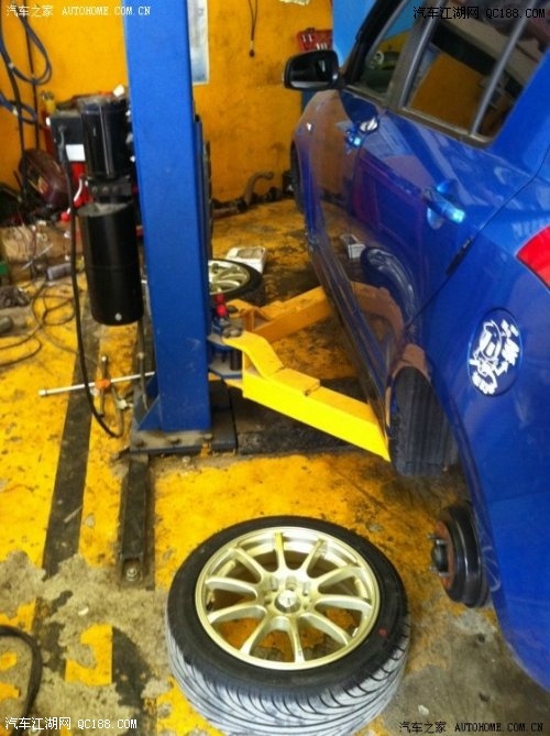 提升动力、稳固性 雨燕改装刹车轮毂避震及底盘拉杆(9)