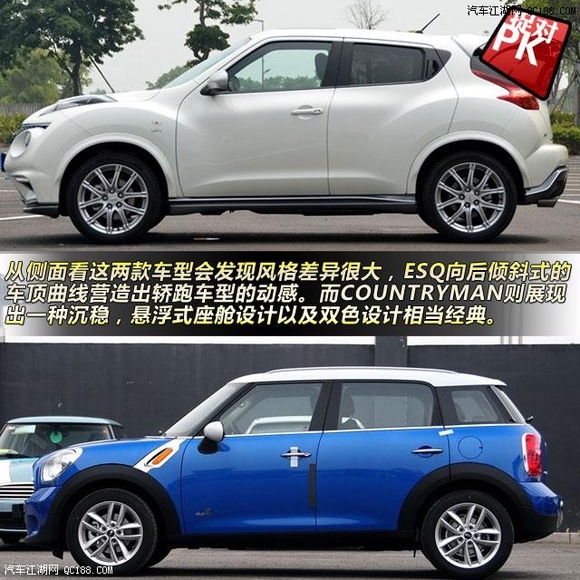 来次一对较量 esq对比mini countryman