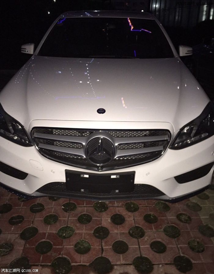 白色奔驰2015e260运动款开回家了,上图分享!