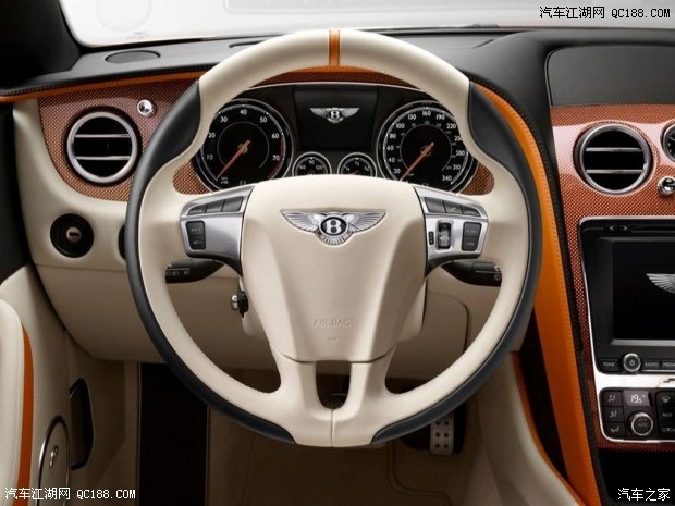 橙色碳纤维装饰  宾利欧陆GT V8 S官图