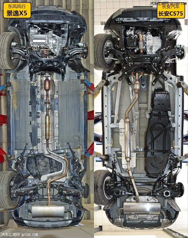 【图】黑马来挑战 景逸x5/长安cs75底盘大对比_汽车