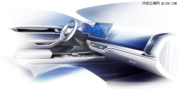 比亚迪发布 全新一代唐车型内饰设计图