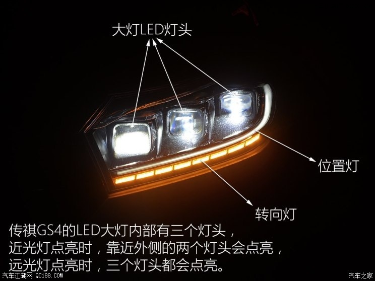 实测2018款传祺GS4两驱顶配LED大灯表现