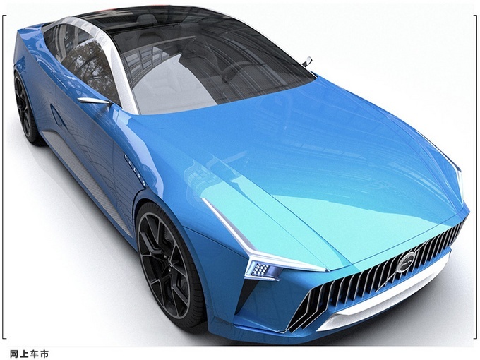 沃尔沃新四门轿跑车渲染图 对开门设计