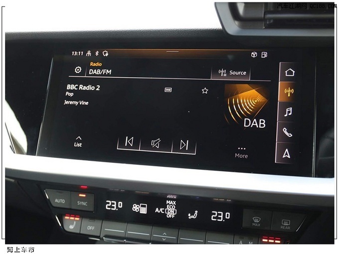 中控台采用全新布局奥迪全新s3实拍图