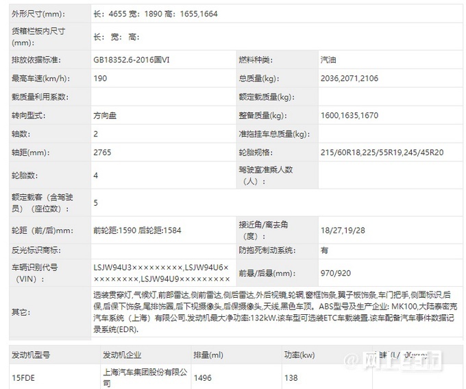上汽荣威换代RX5实拍图 于4月21日发布