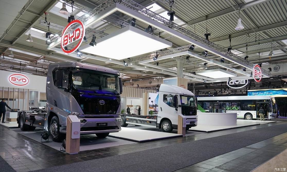 比亚迪携新一代纯电动卡车家族亮相德国