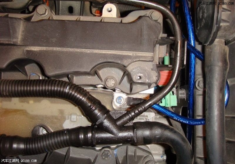 接线点位置5,火花塞附近(这个据说是要接在分电器附近,不知道位置正确