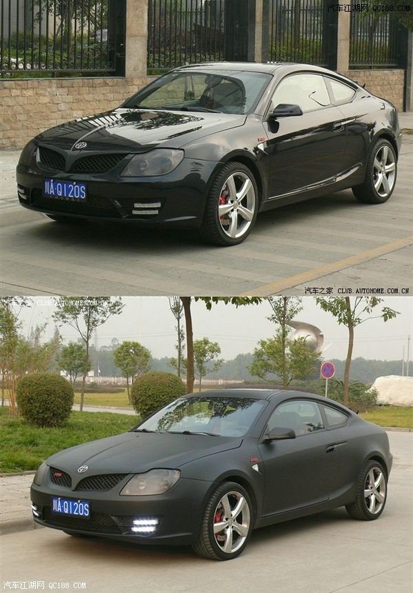 东方蝙蝠侠 中华酷宝全车改贴亚光黑膜