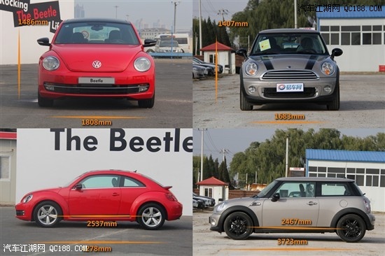 大众甲壳虫对比mini