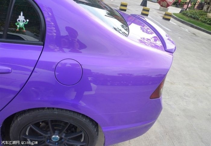 珍珠紫八代思域全车改色多图多细节!