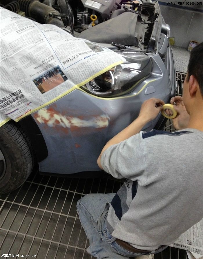 花费260元! 斯巴鲁xv刮伤全车补漆纪实