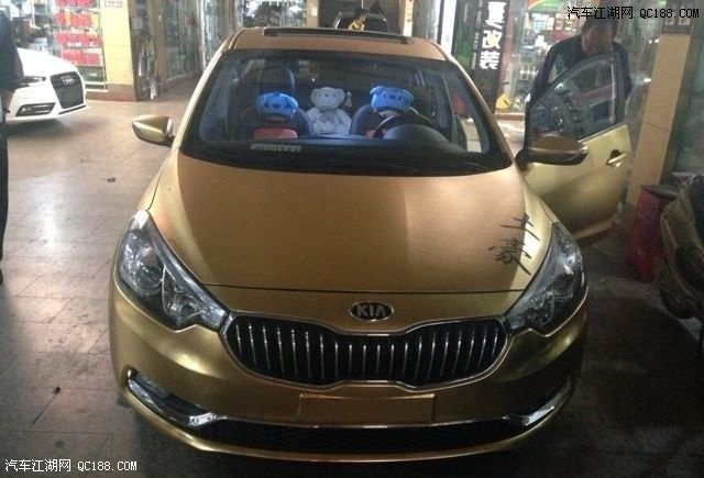 【图】赶时髦变土豪金 起亚k3全车贴膜晒效果_汽车江湖网 - qc188.com