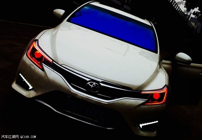 超级雾灯上身 锐志最新改灯效果照