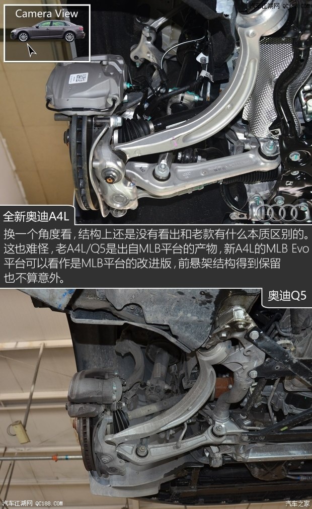 我們採用了具備同樣結構的奧迪q5作為對比示意,準備不周敬請諒解