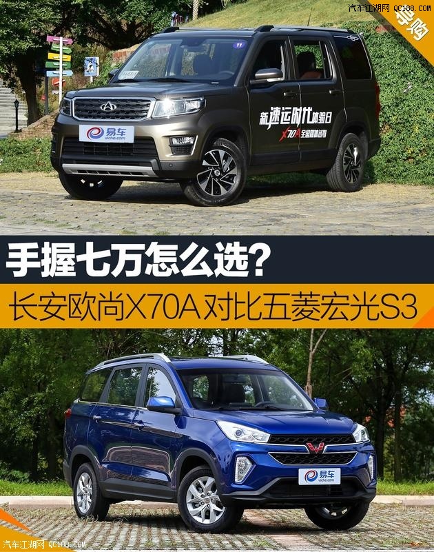 七万的选择长安欧尚x70a对比五菱宏光s3