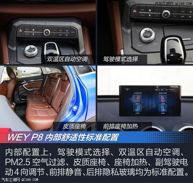 一贯高配置的作风weyp8新车配置对比
