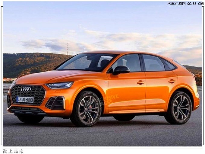 横幅式设计车尾灯奥迪q5轿跑实车街拍