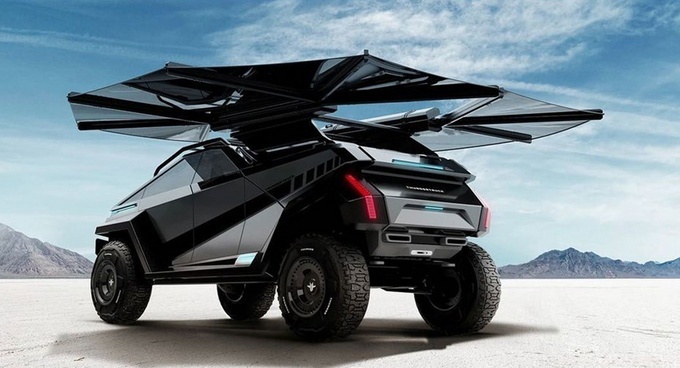 更具科幻thundertruck电动皮卡设计图